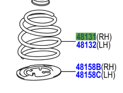 Toyota Verso 2009-2017 Front Coil Spring R/H or L/H