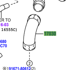 Toyota Hilux 2015-2020 Air Hose Assy