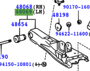 Toyota Regius/Touring Hiace Lower Front Suspension Arm L/H