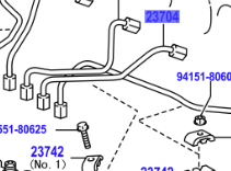 Toyota Rav 4-2005-2012 Fuel pipe number 4