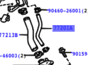 Toyota Hilux 1997-2005 - Fuel hose inlet