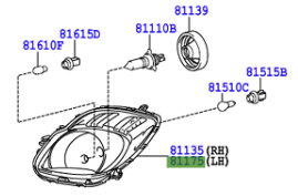 Toyota Yaris (FRP) 2005-2011 1.3ltr Headlamp Unit Assy L/H