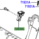 Toyota Yaris 2020-Present Rear Seatback Lock Assy R/H