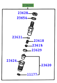 Toyota Hilux Surf 1995-2002 Holder and Nozzle Set