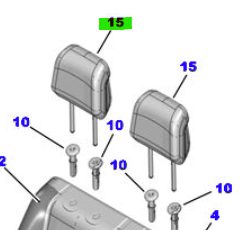 Toyota Proace Verso 2016-Present Complete Front Head Restraint