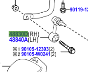 Toyota C-HR 2016-2023 Rear Stabilizer Link Assy