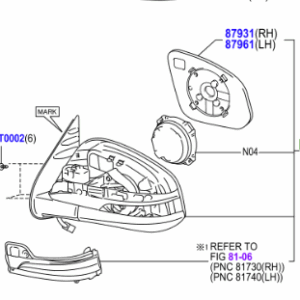 Toyota Hilux 2015-2020 Drivers Side Mirror Body