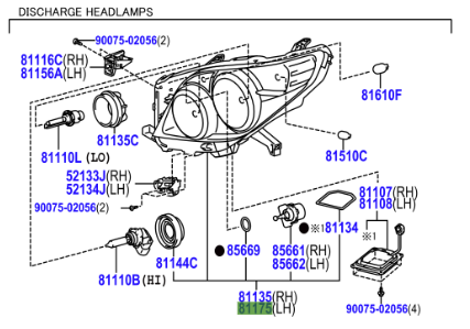 Toyota Land Cruiser Prado 2009-2017 Headlamp Unit L/H