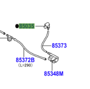 Toyota Yaris/Hybrid (FRP) 2014-2020 Washer Nozzle Sub-Assy