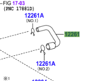 Toyota Auris/Hybrid (UKP) 2001-2013 Ventilation Hose