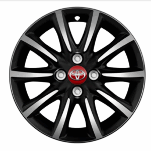 Toyota Aygo 2014- 5-Double spoke-Matt-Black-Machined Alloy Wheel 15"