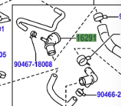 Toyota Verso 2009-2017 Water Hose Joint