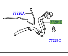 Toyota Avensis 2008-2018 Fuel Tank Filler Pipe Sub-Assy