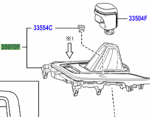 Toyota Corolla 2019-Present Position Indicator Housing Assy Black Trim