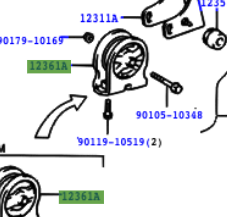 Toyota RAV4 1994-2000 Front Engine Mounting Insulator