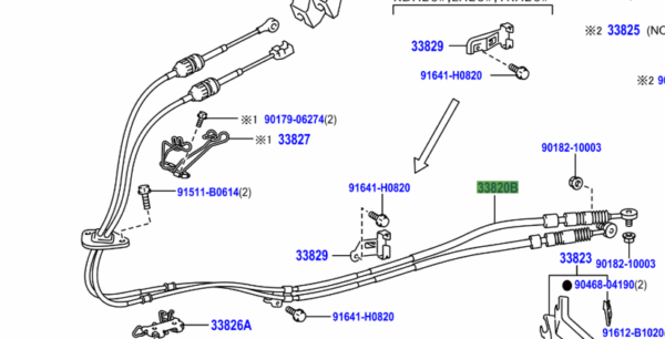 Toyota Hiace 2005-2014 Transmission Control Cable Assy