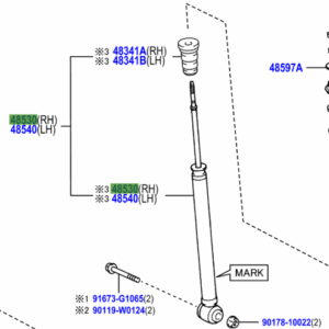 Toyota Yaris/Hybrid 2014-2020 Rear Shock Absorber