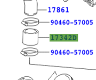 Toyota Hiace 1995-2011 Air Hose NO.2