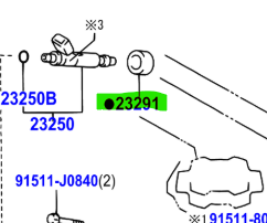 Toyota Corolla Verso 2004-2009 Injector Vibration Insulator