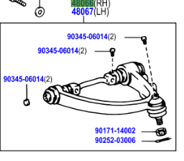 Toyota Lite/Townace Noah 1996-2007 Front Suspension Arm Upper R/H