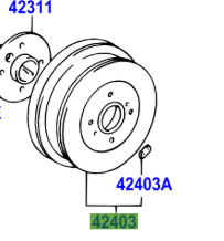 Toyota Lite/Townace Noah 1996-2007 Rear Brake Drums