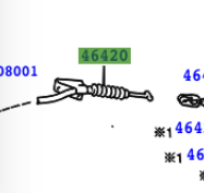 Toyota Dyna 200 1995-2003 Parking Brake Cable Assy NO.2