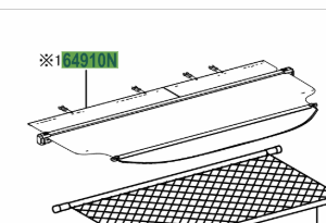Toyota RAV4 2012-2019 Tonneau Package Tray Trim Cover Assy