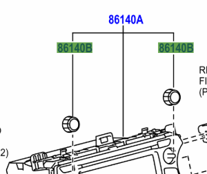 Toyota Yaris/Hybrid 2011-2014 Radio and Display Knob