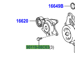 Toyota RAV4 2005-2012 Bolt W/Washer