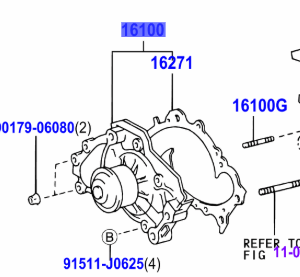 Toyota Camry 2002-2006 Engine Water Pump Assy