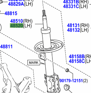 Toyota Yaris/Hybrid (FRP) 2014-2020 Front Shock Absorber Assy L/H