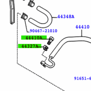Toyota RAV4 High Pressure Power Steering Banjo Bolt and Washer