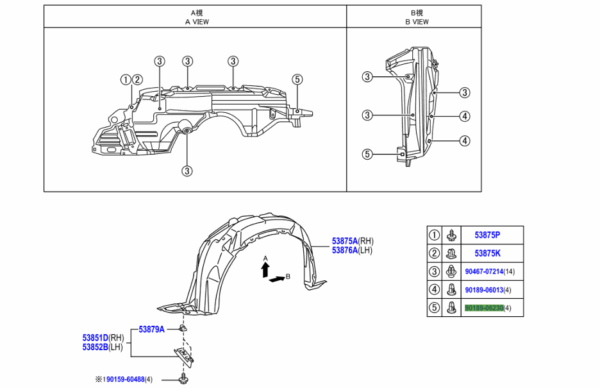 Toyota Yaris Hybrid 2014-2020 Grommet