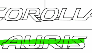 Toyota Auris 2018- Back Door Name Plate Auris