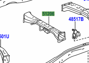 Toyota Hilux 2015-2020 Crossmember Sub-Assy No.5