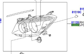 Toyota RAV4 2005-2012 Headlamp Unit Assy L/H