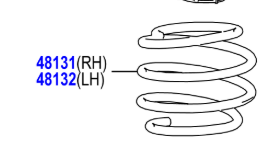 Toyota Corolla 2019- Front Coil Spring R/H or L/H