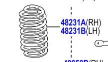 Toyota Corolla 2019- Rear Coil Spring R/H or L/H