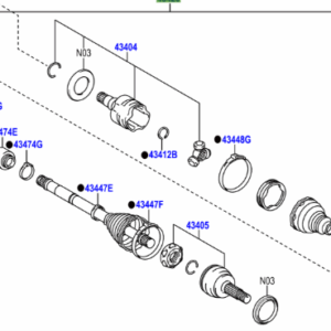 Toyota Corolla (UKP) 2019- Front Drive Shaft Assy L/H