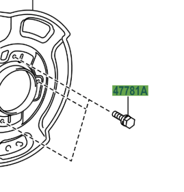Toyota Yaris/Hybrid(FRP) 2014- 2020 Bolt For Dust Cover To Steering Knuckle Arm