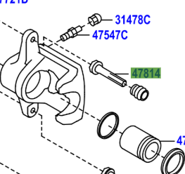 Toyota GT86 2012-2016 Rear Disc Brake Cylinder Slide Pin NO.1