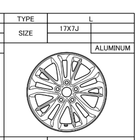 Toyota Avensis 2008-2018 Wheel Disc Type L