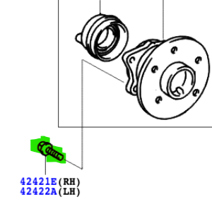 Toyota Avensis 2003-2008 Rear Hub Retaining Bolt