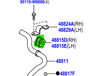 Toyota Aygo 2014- Front Stabilizer Bar Bush R/H or L/H