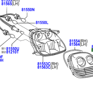 Toyota MR2 1999-2005 Rear Combination Lamp L/H