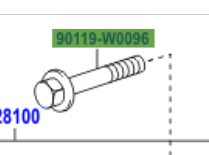 Toyota Auris 2007-2012 Bolt W/Washer