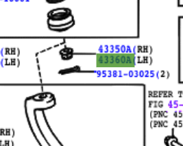Toyota Land Cruiser 100 1998-2007 Front Upper Ball Joint Nut L/H