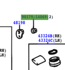 Toyota Land Cruiser 100 1998-2007 Nut