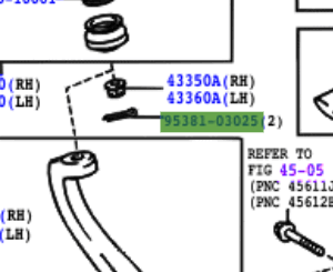 Toyota Land Cruiser 100 1998-2007 Pin Cotter