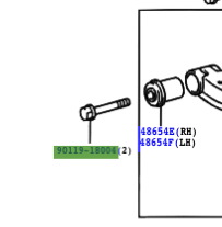 Toyota Land Cruiser 100 1998-2007 Bolt W/Washer